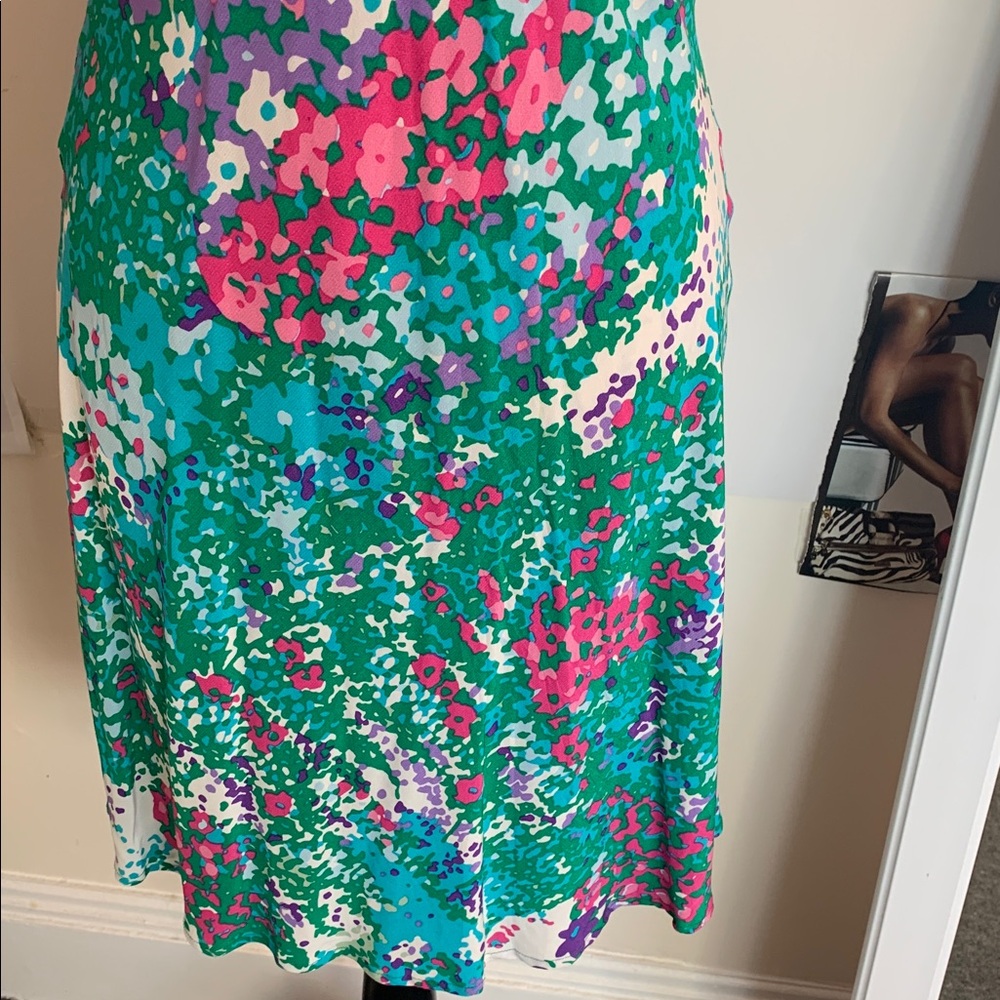 💐NWT Rails Green Floral Midi Dress with Pink, Purple & White Accents, Sz S - Picture 5 of 13